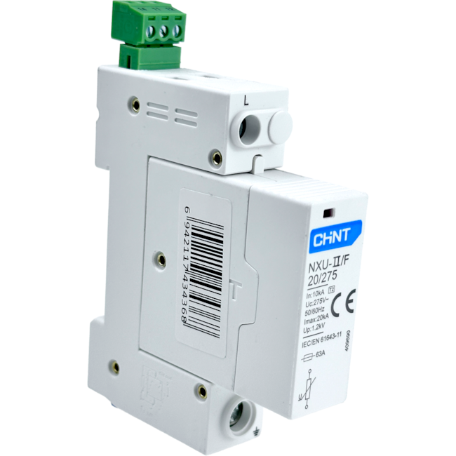 Dispositivo de Proteção Contra Surto Chint NXU-20kA/275V 1P Dispositivo de Proteção Contra Surto Chint NXU-20kA/275V 1P