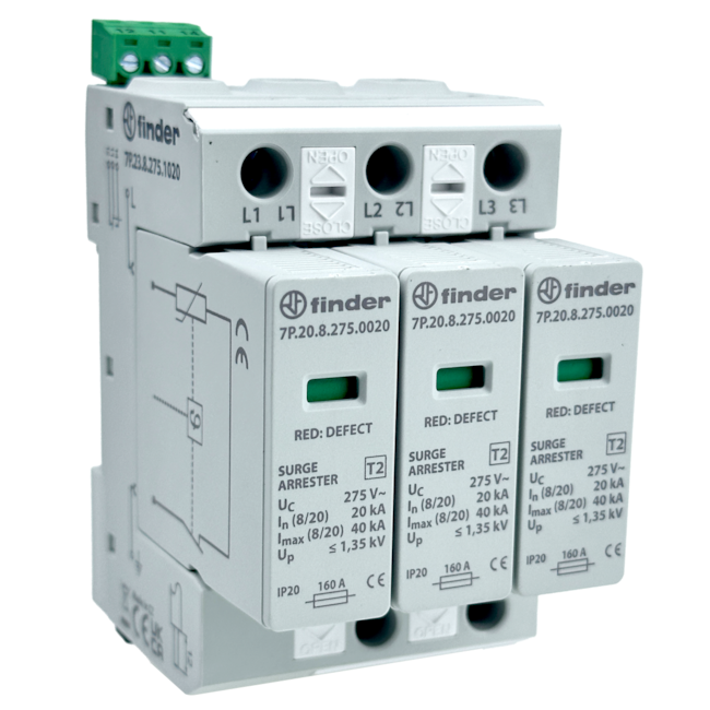 Dispositivo de Proteção Contra Surto Finder 3P 7P2382751020 Dispositivo de Proteção Contra Surto Finder 3P 7P2382751020