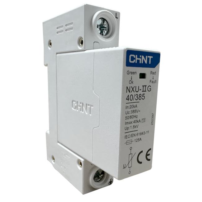 Dispositivo de Proteção Contra Surtos Chint NXU-IIG 1P 385V Dispositivo de Proteção Contra Surtos Chint NXU-IIG 1P 385V