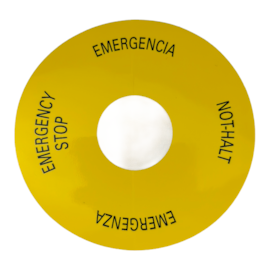 Etiqueta de Identificação Siemens 3SU1900-0BC31-0NB0 “EMERGENCIA”