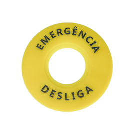 Etiqueta Plastica para Botão de Emergência Chint NP2-BY9330