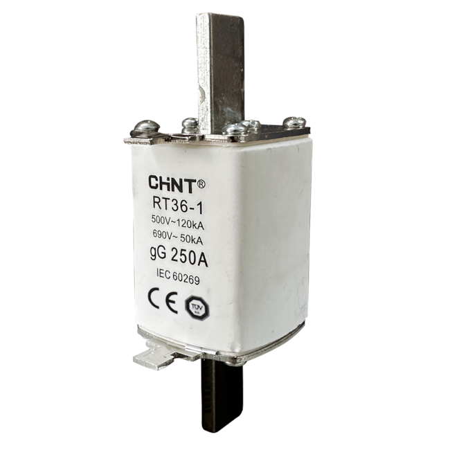 Fusível Chint RT36-1 250A gG Retardado 500V~120KA 690V~50KA