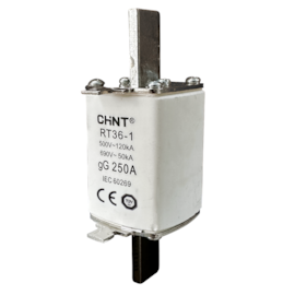 Fusível Chint RT36-1 250A gG Retardado 500V~120KA 690V~50KA Fusível Chint RT36-1 250A gG Retardado 500V~120KA 690V~50KA