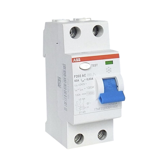 Interruptor Diferencial Residual | 63A 30mA 3.2W | F202 AC-63/0,03 | ABB Interruptor Diferencial Residual | 63A 30mA 3.2W | F202 AC-63/0,03 | ABB