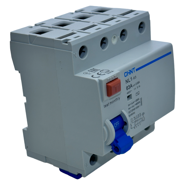 Interruptor Diferencial Residual | NL1-63 4P 63A 30mA | Chint Interruptor Diferencial Residual | NL1-63 4P 63A 30mA | Chint