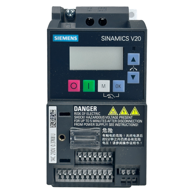 Inversor de Frequencia V20 2.3A 0,5CV (0,37KW 200-240V Monofasico