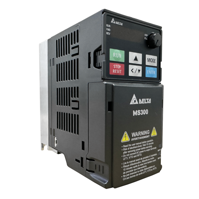 Inversor MS300 Delta 0.5CV 1.5A 460V 3F STO VFD1A5MS43ANSAA Inversor MS300 Delta 0.5CV 1.5A 460V 3F STO VFD1A5MS43ANSAA