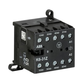 Mini Contator ABB K6-31Z-01 24V 3NA 1NF Mini Contator ABB K6-31Z-01 24V 3NA 1NF