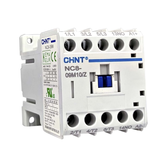 Mini Contator Chint NC8-09M10/Z 9A 24VCC