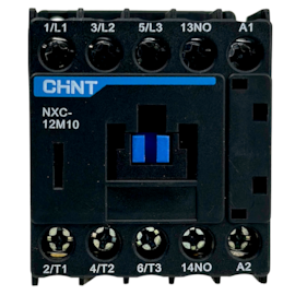 Mini Contator Tripolar Chint 12A NXC-12M10 24V 1NA