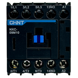 Mini Contator Tripolar Chint 9A NXC-09M10 24VCC 1NA