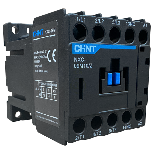 Mini Contator Tripolar Chint NXC-09M/10/Z DC24V 9A 1NA 24V Mini Contator Tripolar Chint NXC-09M/10/Z DC24V 9A 1NA 24V