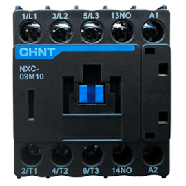 Mini Contator Tripolar Chint NXC-09M10 220V 50/60Hz 9A 1NA Mini Contator Tripolar Chint NXC-09M10 220V 50/60Hz 9A 1NA