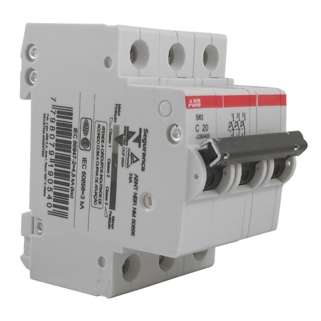 Mini Disjuntor ABB S63TC20 20A Mini Disjuntor ABB S63TC20 20A