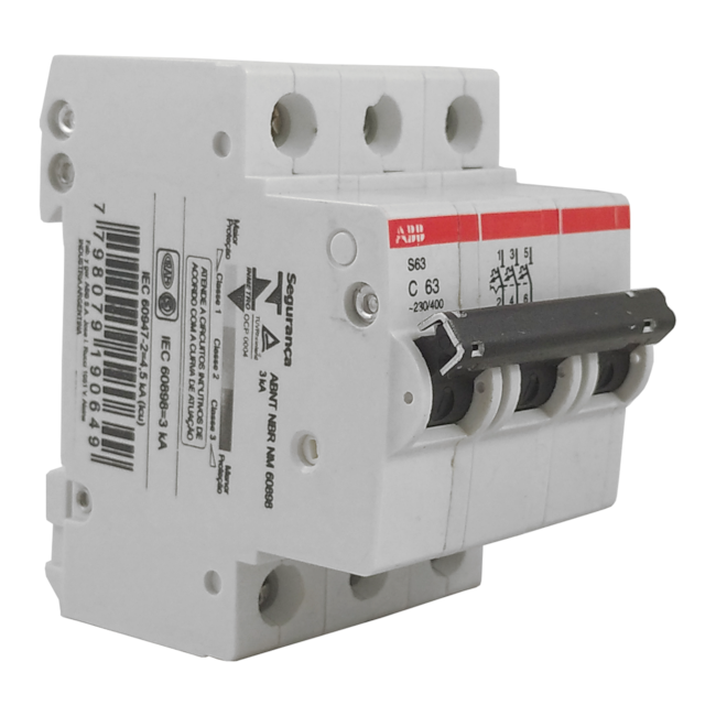 Mini Disjuntor ABB S63TC63 63A Mini Disjuntor ABB S63TC63 63A