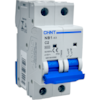 Mini Disjuntor Bipolar Chint 2A NB1-63 2P C2 6kA DB