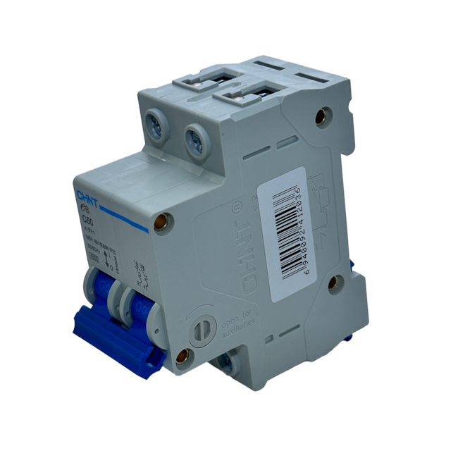 Mini Disjuntor Bipolar Chint 50A EB 2P C50 240/415V 4,5KA Mini Disjuntor Bipolar Chint 50A EB 2P C50 240/415V 4,5KA