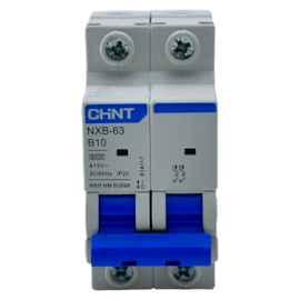 Mini Disjuntor Bipolar Chint NXB-63 2P B10 6kA