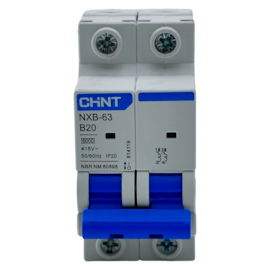 Mini Disjuntor Bipolar Chint NXB-63 2P B20 6kA 240/415V