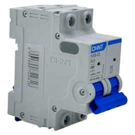 Mini Disjuntor Bipolar Chint NXB-63 2P B25 6kA