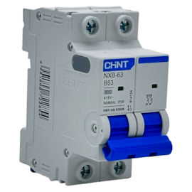 Mini Disjuntor Bipolar Chint NXB-63 2P Curva B 63A 6kA