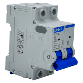 Mini Disjuntor Bipolar Chint NXB-63 2P Curva B 6A 6kA