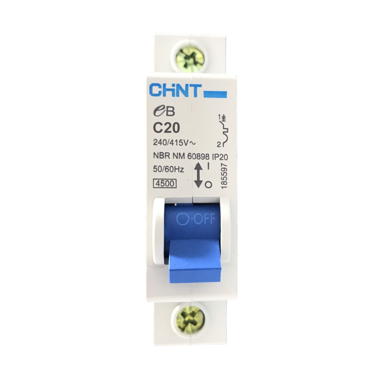 Mini Disjuntor Monopolar Chint 20A EB 1P C20