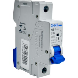 Mini Disjuntor Monopolar Chint 32A NB1-63 1P C32 6kA DB