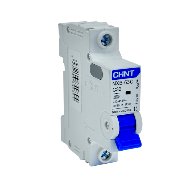 Mini Disjuntor Monopolar Chint 32A NXB-63C 1P C32 3kA Mini Disjuntor Monopolar Chint 32A NXB-63C 1P C32 3kA