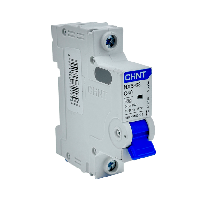 Mini Disjuntor Monopolar Chint 40A NXB-63 1P C40 6kA