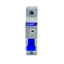 Mini Disjuntor Monopolar Chint 40A NXB-63C 1P C40 3kA