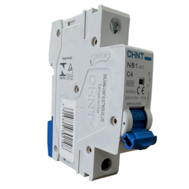 Mini Disjuntor Monopolar Chint 4A NB1-63 C4 Mini Disjuntor Monopolar Chint 4A NB1-63 C4