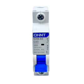 Mini Disjuntor Monopolar Chint 50A NXB-63 1P C50 6kA