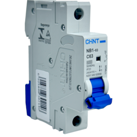Mini Disjuntor Monopolar Chint 63A NB1-63 1P C63 6kA DB Mini Disjuntor Monopolar Chint 63A NB1-63 1P C63 6kA DB