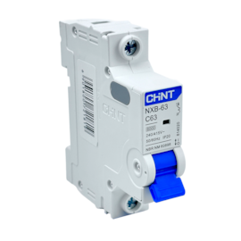 Mini Disjuntor Monopolar Chint 63A NXB-63 1P C63 6kA