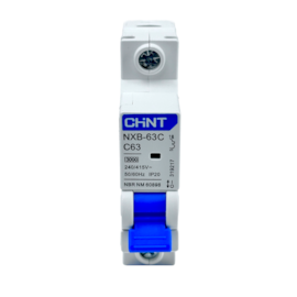 Mini Disjuntor Monopolar Chint 63A NXB-63C 1P C63 3kA