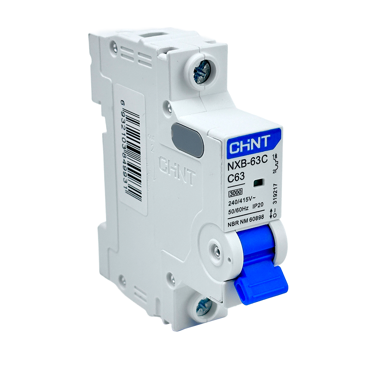 Mini Disjuntor Monopolar Chint 4A NXB-63C 1P C4 3kA – Proteção de