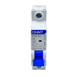 Mini Disjuntor Monopolar Chint 6A NXB-63 1P C6 6kA