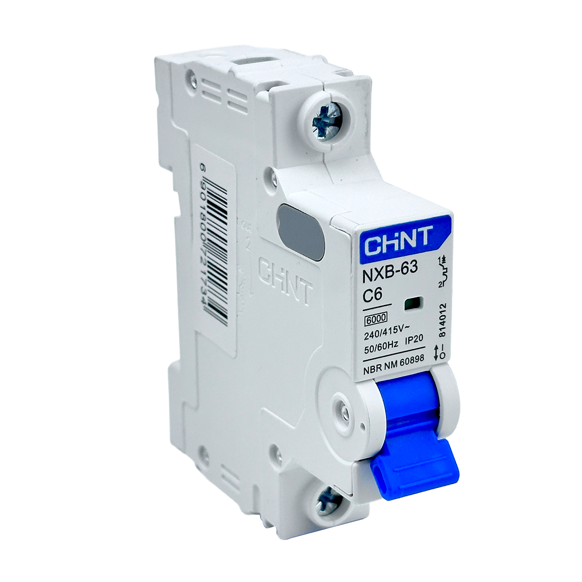 Mini Disjuntor Chint NXB-63 1P C16 16A 6kA – Curva C para Proteção