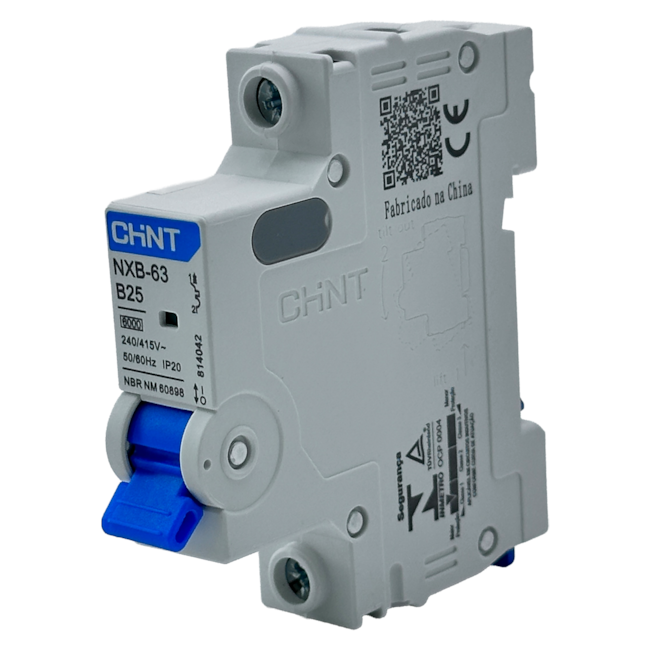 Mini Disjuntor Monopolar Chint NXB-63 1P B25 6kA
