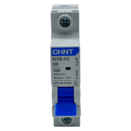 Mini Disjuntor Monopolar Chint NXB-63 1P B6 6kA