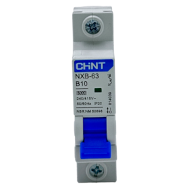 Mini Disjuntor Monopolar Chint NXB-63 1P Curva B 10A 6kA