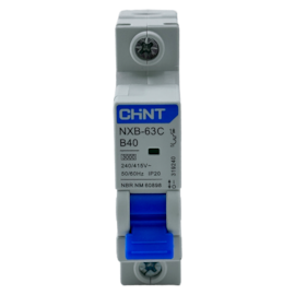 Mini Disjuntor Monopolar Chint NXB-63C 1P B 40A 3kA