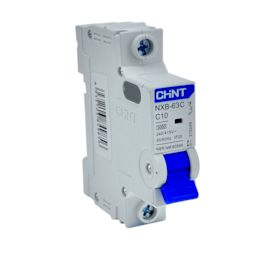 Mini Disjuntor Monopolar Chint NXB-63C 1P C10 10A 3kA