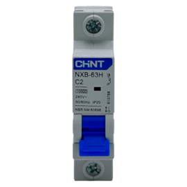 Mini Disjuntor Monopolar Chint NXB-63H 1P Curva C 2A 10kA