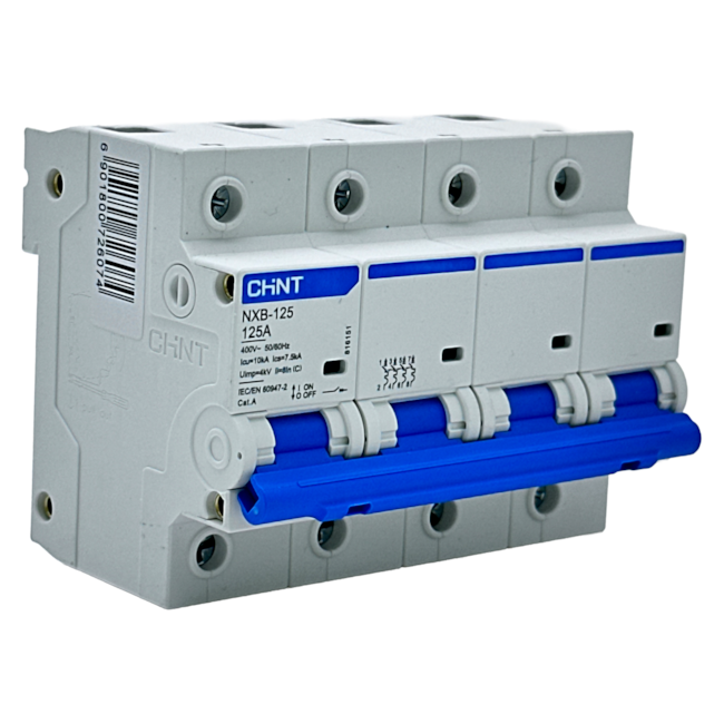 Mini Disjuntor Tetrapolar Chint NXB-125 4P C125 7,5kA