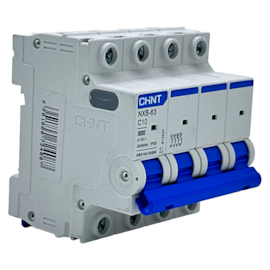 Mini Disjuntor Tetrapolar Chint NXB-63 4P Curva C 10A 6kA