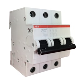 Mini Disjuntor | Tripolar 20A | SH203 T-C20 | ABB Mini Disjuntor | Tripolar 20A | SH203 T-C20 | ABB