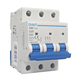 Mini Disjuntor | Tripolar 25A | NB1-63 C25 | Chint Mini Disjuntor | Tripolar 25A | NB1-63 C25 | Chint