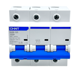 Mini Disjuntor Tripolar Chint 100A NXB-125 3P C100 10KA Mini Disjuntor Tripolar Chint 100A NXB-125 3P C100 10KA